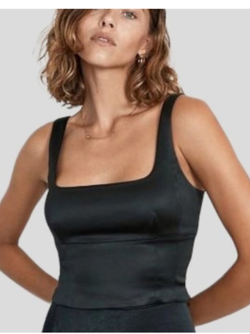WILFRED shine satin bustier